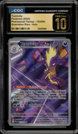 Pokemon Toxtricity Phantasmal Flames Illustration Rare #103 CGC 10 Pristine - Image 1