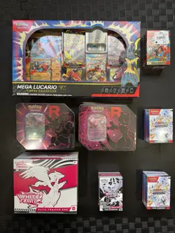 Pokemon TCG Sealed Lot 46 Booster Packs White Flare Prismatic Evolutions Mega EX - Image 1