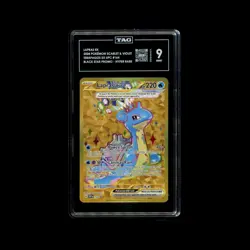 2024 POKEMON SVP EN-SV BLACK STAR 164 LAPRAS EX TERAPAGOS ex ULTRA-PREMIUM TAG 9 - Image 1