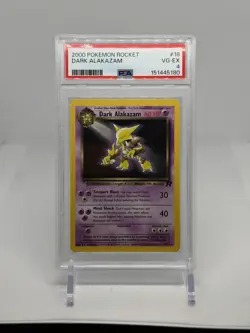 Pokemon TCG Team Rocket Dark Alakazam WOTC 1999 PSA 4 - Image 1