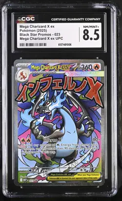 Mega Charizard X EX 023 Upc Black Star Promos Pokemon CGC 8.5 Nm/mint+ - Image 1