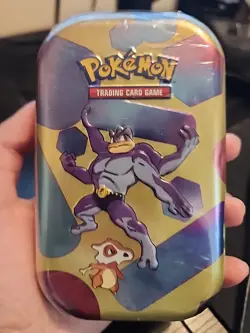 Pokemon TCG Scarlet & Violet 151 Mini Tin Machamp Cubone Art Factory Sealed New - Image 1