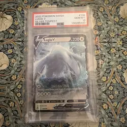2022 POKEMON SWORD & SHIELD SILVER TEMPEST #138/195 LUGIA V HOLO PSA 10 - Image 2