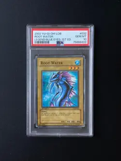 PSA 10 YU-GI-Oh! Lob-Legend of Blue Eyes W. Dragon Root Water First Edition - Image 1