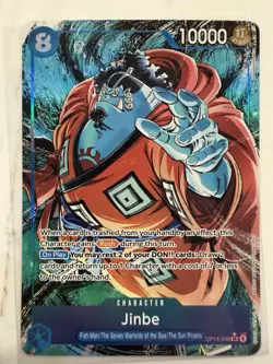 One Piece The Azure Sea's Seven - JINBE (ALT ART) SR OP14-049 English CCG - Image 1