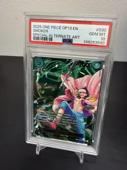One Piece OP13 Carrying His Will Smoker SP #030 PSA 10 - Image 1