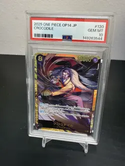 One Piece Japanese OP14 Crocodile Alt Art #120 PSA 10 - Image 1