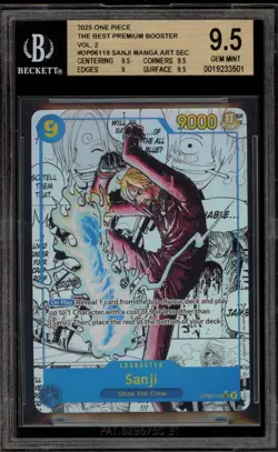 One Piece CCG Sanji PRB02 Manga Alternate Art OP06-119 BGS 9.5 - Image 1