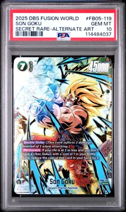 Dragon Ball Super DBS FB05-119 Son Goku Secret Rare SCR Alternate Art PSA 10 - Image 1