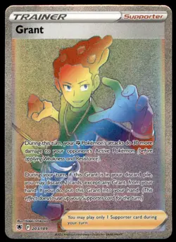 Pokemon Astral Radiance Trainer Grant Rainbow Secret Rare 203/189 - Image 1