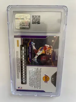 2020-2021 Lebron James Prizm #1 Kobe Tribute Dunk CSG Grade 7 Near Mint - Image 2