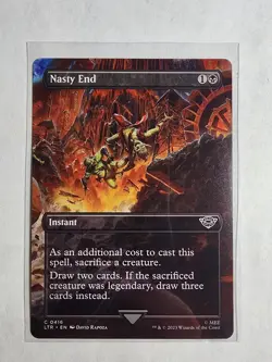 Magic MTG Nasty End C 0416 (Borderless) Universes Beyond: the Lord of the Rings - Image 1