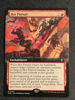MTG Hot Pursuit (Extended Art), NM-Mint, (MKC #0342) Regular - Image 1