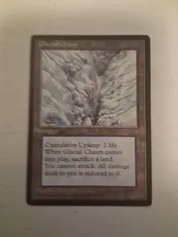 Magic Mtg Ice Age Glacial Chasm lightly played - Image 1