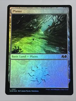 MTG Wilds of Eldraine Plains Foil 0267 NM - Image 1