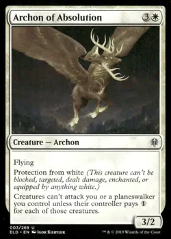 Archon of Absolution 003/269 Throne of Eldraine MTG Magic the Gathering card - Image 1