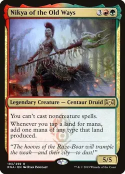 Nikya of the Old Ways 1x FOIL RNA MTG Ravnica Allegiance Rare MINT red green - Image 1