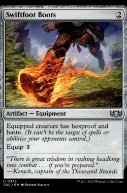 MTG: Swiftfoot Boots | Commander: Outlaws of Thunder Junction 268 NM - Image 1