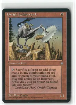 Orcish Lumberjack Ice Age Magic: The Gathering Common Lightly Played - Image 1