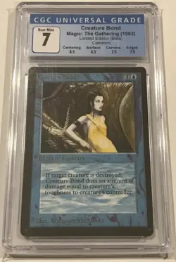 1993 MTG Beta - CREATURE BOND - CGC 7 Near Mint - Image 1