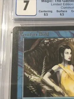 1993 MTG Beta - CREATURE BOND - CGC 7 Near Mint - Image 2