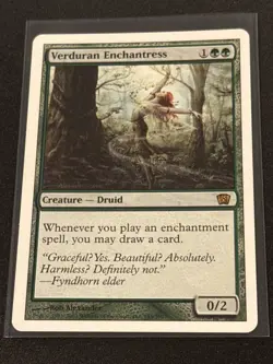 8th Edition Verduran Enchantress MTG Magic the Gathering NM - Image 1