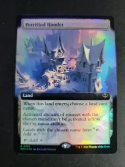 Petrified Hamlet (Extended Art Foil) Rare MTG Secrets of Strixhaven - Image 1