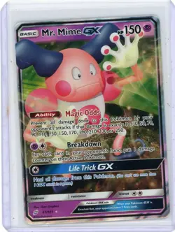 Pokemon TCG Sun & Moon Team Up Mr. Mime GX Holo Ultra Rare Card 67/181 - Image 1
