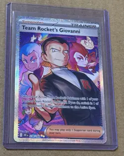 Pokemon Team Rocket's Giovanni Full Art Holo Trainer 238/182 Destined Rivals - Image 1