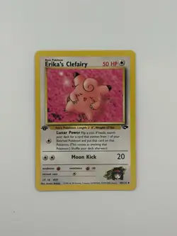 Pokemon CCG 1st Edition Erika's Clefairy 40/132 - Gym Challenge - NM - Image 1