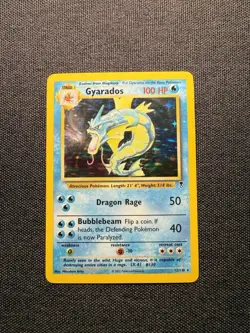 Pokemon TCG Gyarados Base Set 6/102 Holo Rare Ungraded LP+ - Image 1