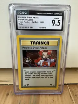 Rocket's Sneak Attack 1st Edition 16/82 Team Rocket (2000) Gem Mint HOLO Pokemon - Image 1