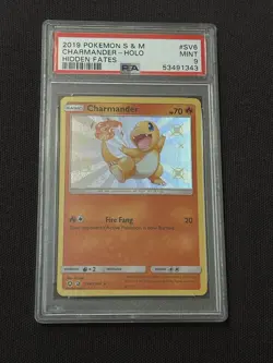 Pokemon PSA 9 MINT Charmander Sv6/Sv94 Hidden Fates Holo - Image 1