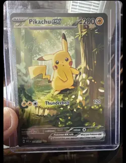 Pikachu EX Rare Holo 276/217 Thunderbolt 200 HP Pokemon TCG Card - Image 1