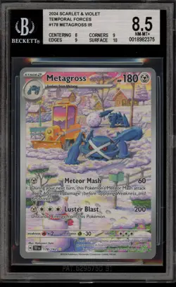 Pokemon Metagross Temporal Forces Illustration Rare #178 BGS 8.5 - Image 1