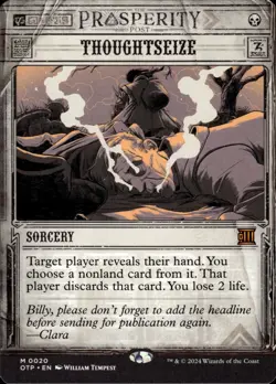 MTG: Thoughtseize | Outlaws of Thunder Junction: Breaking News 20 NM - Image 1
