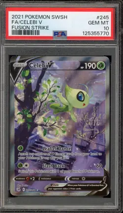 Pokemon Celebi V Fusion Strike Full Alt Art #245 PSA 10 Gem Mint - Image 1