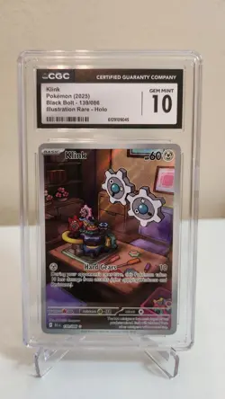 POKEMON 2025 Klink 139/086 Black Bolt CGC Gem Mint 10 - Image 1