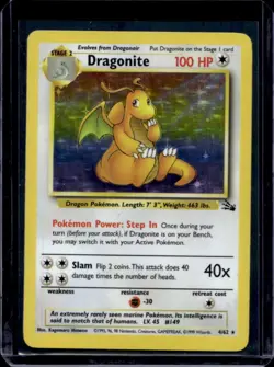 1999 Pokemon Fossil Dragonite #4/62 - Image 1