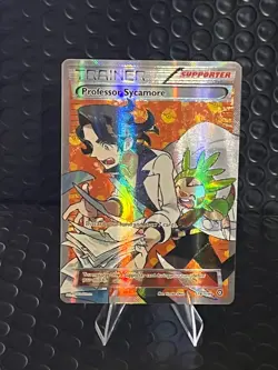 Pokemon Professor Sycamore Full Art Ultra Rare Holo 114/114 XY Steam Siege Card - Image 1