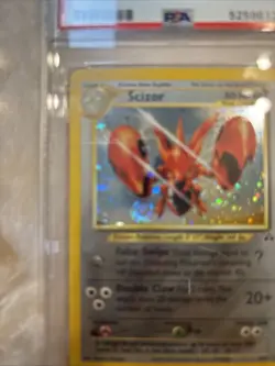 2001 Pokemon Neo Discover Holo Scizor PSA 8 NM-MT With Swirl - Image 2
