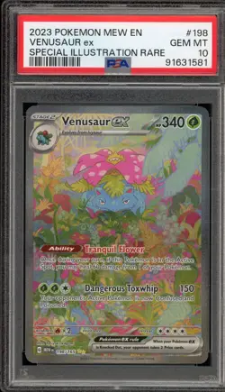 Pokemon Venusaur ex 151 MEW EN Special Illustration Rare #198 PSA 10 Gem Mint - Image 1