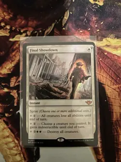1x Final Showdown MTG Outlaws of Thunder Junction Mythic Rare Foil NM - Image 1