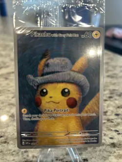 2023 Pokemon SVP EN Van Gogh Black Star Promo #085 Pikachu Grey Felt Hat #2 - Image 1