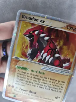 Pokemon TCG Groudon ex 🌀SWIRL🌀 93/100 Holo EX Crystal Guardians - MP - Image 2