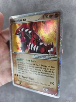 Pokemon TCG Groudon ex 🌀SWIRL🌀 93/100 Holo EX Crystal Guardians - MP - Image 4