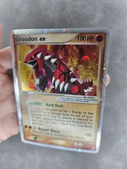 Pokemon TCG Groudon ex 🌀SWIRL🌀 93/100 Holo EX Crystal Guardians - MP - Image 5