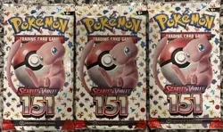 LOT OF (3) - POKEMON TCG SCARLET & VIOLET 151 BOOSTER PACK(S) USA ENGLISH SEALED - Image 1