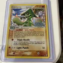 Pokemon TCG Cacturne 15/100 EX Crystal Guardians Reverse Holo Stamped NM - Image 1