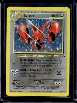 2001 Pokemon Neo Discovery Scizor Holo #10/75 - Image 1